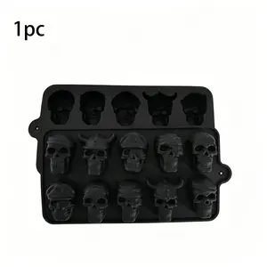 1PC Silicone Skull Ice Chocolate Mold Food Grade Easy Clean Heat Resistant Oven Silicone Mould for Baking Dessert Silicone Baking Molds