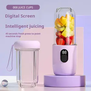 Portable Personal Blender 17 Oz/500 Ml, Digital Display, 2w Speed, Ideal for Smoothies, Ice Blends, Juicing & Food Processing
