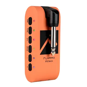 FLAMMA FX11 Bass Headphone Amp Portable Modeling Headphone Amplifier with 28 Drum Grooves 7 Amp Models Built-in Effects 5 Tone Color Support Bluetooth USB Audio Recording&Playback OTG Function Rechargeable