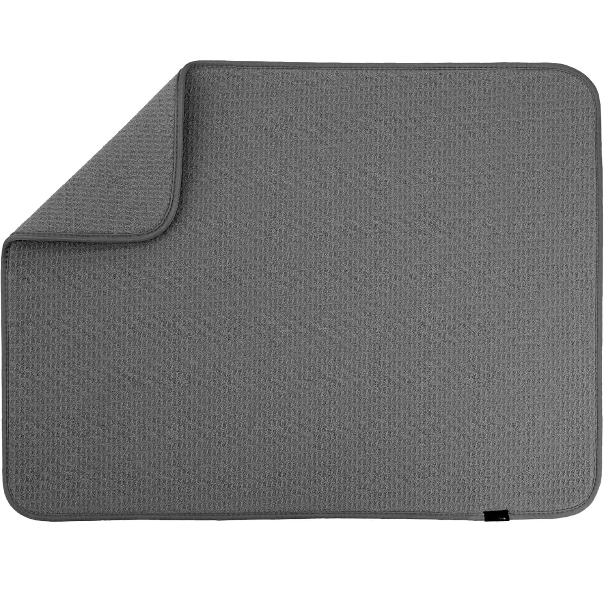 Dish Drying Mat XL, 18” x 24”, Absorbent Microfiber Kitchen Counter Mat, Dish Drying Pad for Dishes, Utensils, Pots and Pans, Extra Large, Charcoal