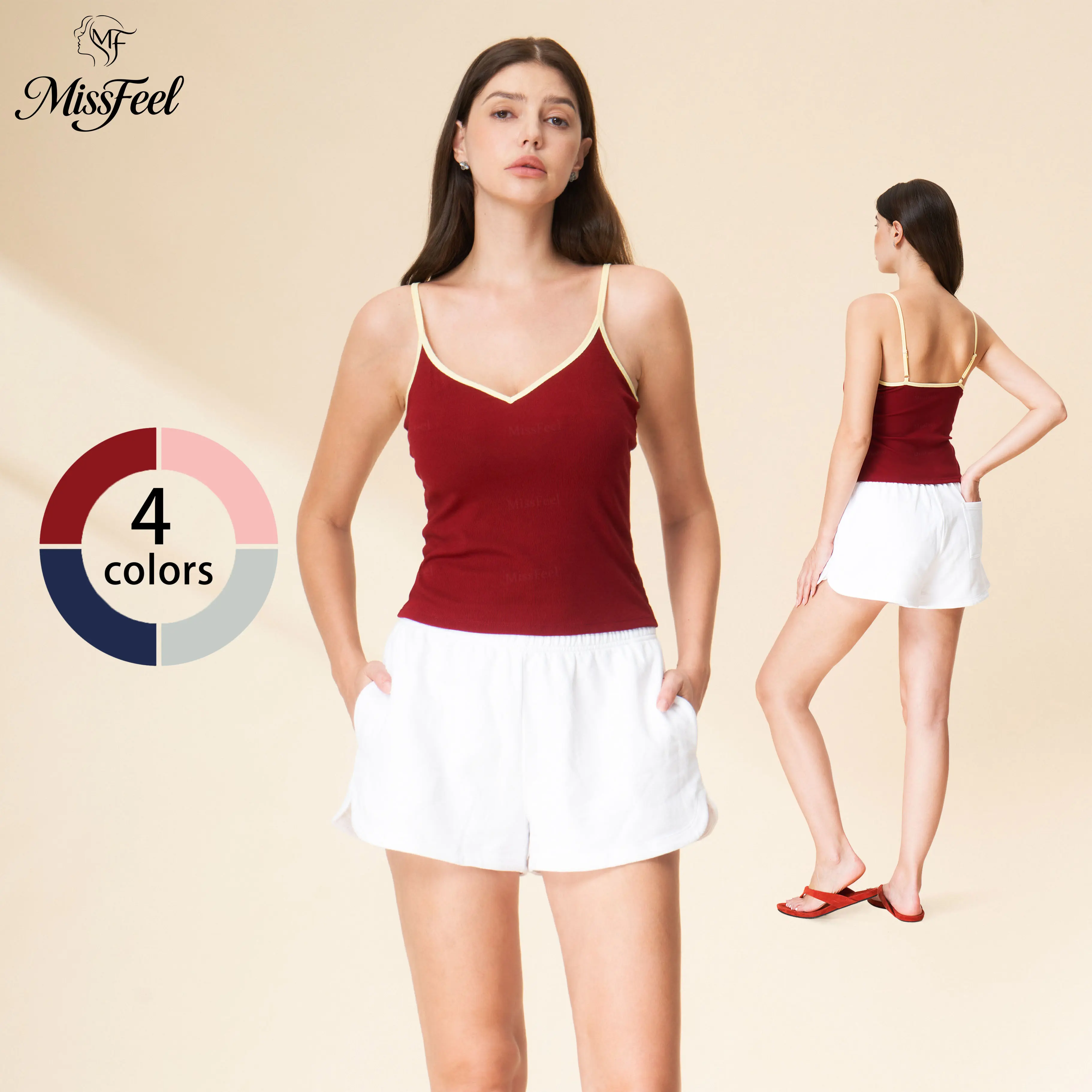 MissFeel Women's Basic Loose Minimalist Lyocell Blend Ultra-Soft Cooling V-Neck Sleeveless Crop Tank Top - Luxurious Silky Texture, Breathable, Moisture-Wicking, Skin-Friendly for Loungewear casual streetwear fashion chic top everyday basic tank