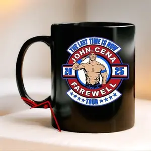 John 1Cena Wwe Farewell Tour 2025 Mug Ceramic Mug  Black White 11oz - 15oz Ceramic, Gift for WWE FAN