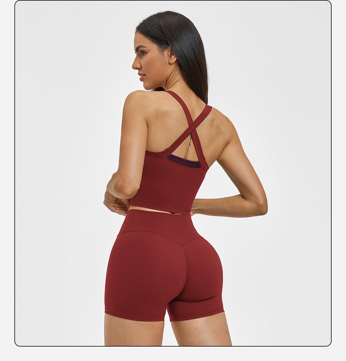 MFVIM Women's 2-Piece Sleeveless Color-Block Tank Tops & High-Waisted Above-the-Knee Shorts Yoga Workout Set, Comfortable Stylish Sportswear for Everyday Wear & Active Lifestyle, Ideal Gift for Women