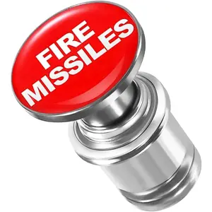 Fire Missiles Button Car Cigarette Lighter Plug, Aluminum Alloy Push Button Cigarette Lighter Replacement for Most Vehicles with Standard 12 Volt Power Source, Car Accessory (FIRE Missile)