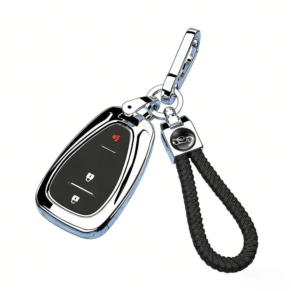 Key Fob Cover for Chevy, Car Key Fob Case with Keychain for Equinox 3-5Button 2018-2022 Sonic 2017-2020 Spark 2016-2022 Traverse Trailblazer Trax Accessories Protector