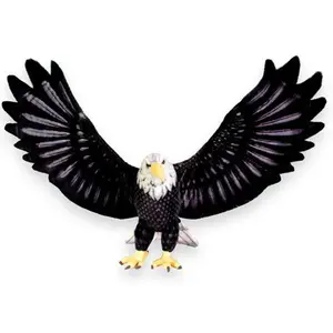 Real Planet™ Black Eagle Realistic Plush Stuffed Animal