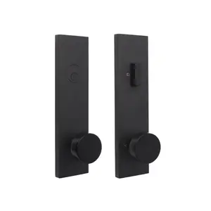 212 MAIN Weslock Addy Keyed-1-Side Deadbolt with Mesa Knob Dummy Handle Set, Matte Black Door Hardware, Entry Door Locks