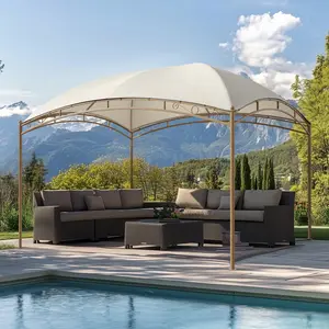 PHI VILLA 10'x13' Outdoor Gazebo, Sturdy Metal Frame Pergola for Patio, Waterproof Patio Canopy Gazebos, Party Tent and Shelter for Backyard, Lawn, Garden, Deck