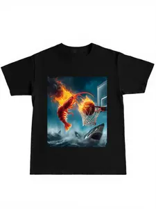 Street Style Flame Print T-Shirt, Casual Fitted Long Sleeve Tee, Fun Graphic Design, Perfect for Skateboard Bros Party