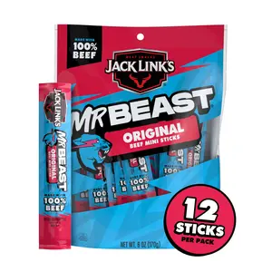 Jack Link's MrBeast Mini Beef Sticks - 12 Sticks