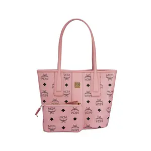 MCM Liz Mini Tote Bag in Pink with Gold-Tone Hardware and Faux Leather for Women