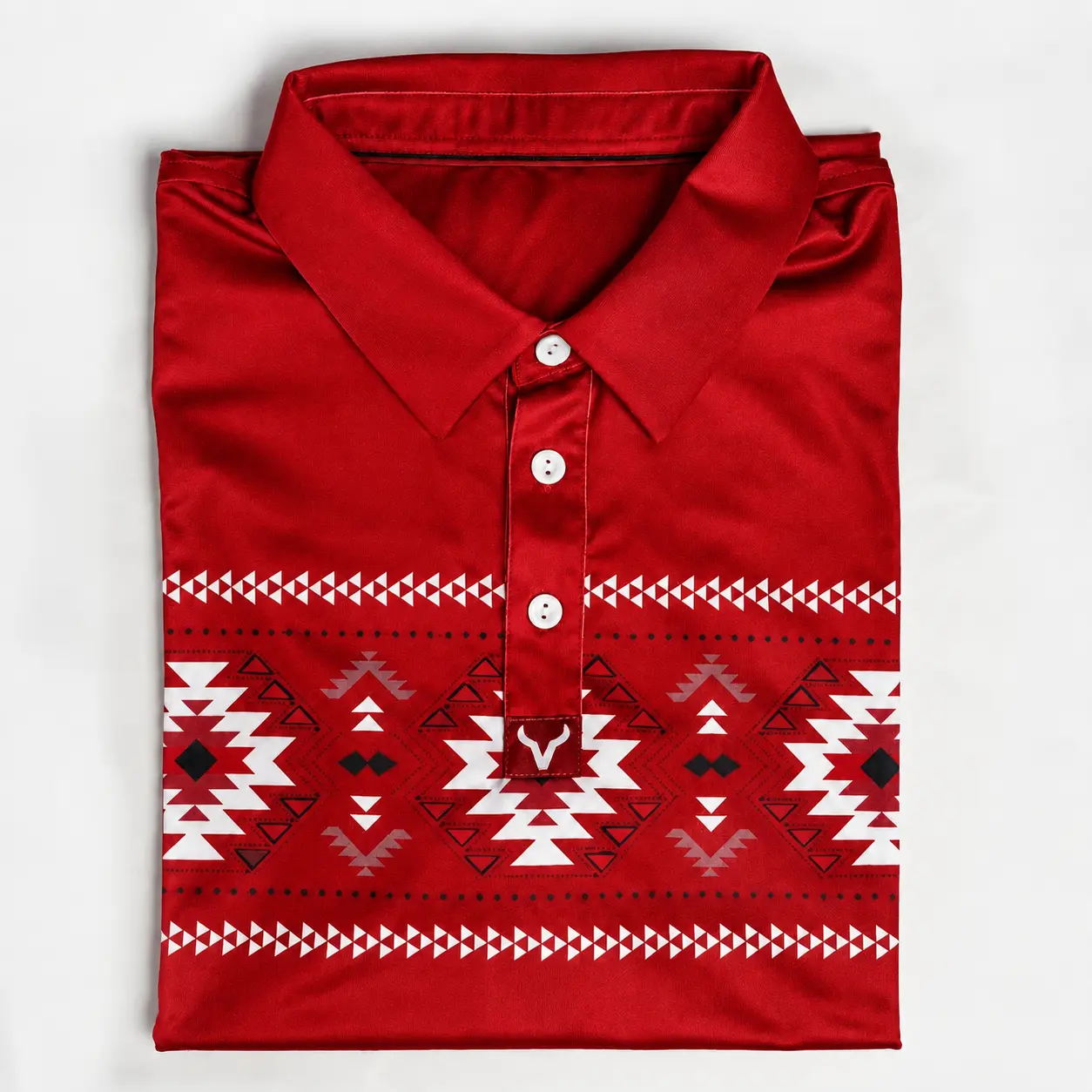 Vexil Brand - Polo - Aztec - Burgundy. Gift for men