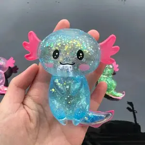 New Colorful Salamander Maltose Fidgets Toys Squishy Malt Sugar Stretchy Axolotl Fun Squeeze Birthday Supplies Anti-Anxiety Gift