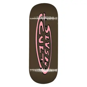 Slushcult "Around The Block" Shop Fingerboard Deck (Brown/Pink)