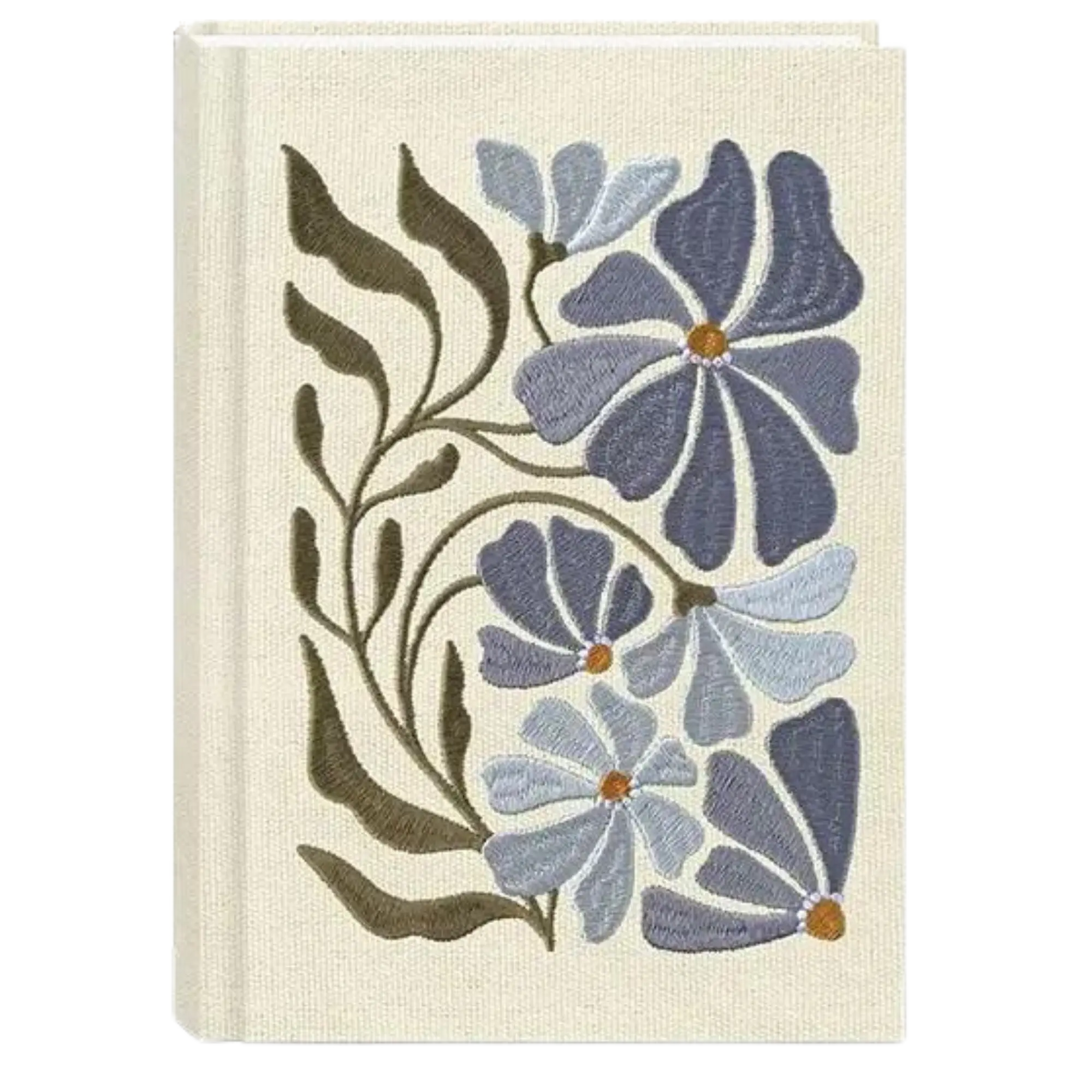 Fabric Embroidered Journal: Aster Flower