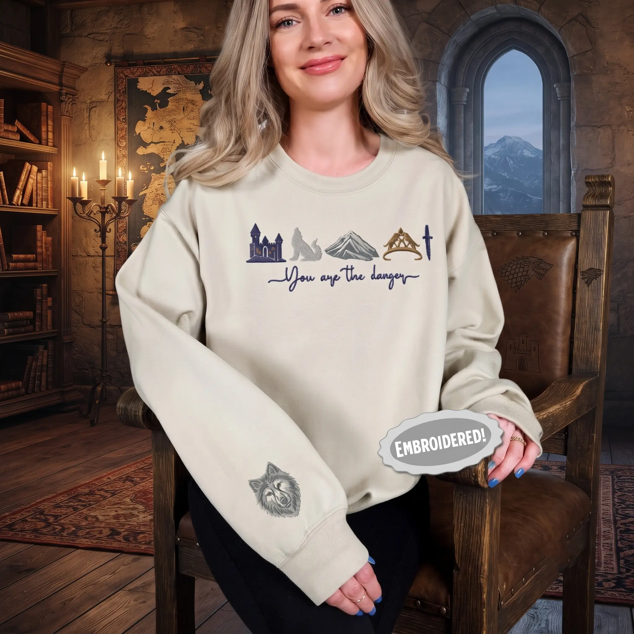 Direbound You Are The Danger EMBROIDERED Sweatshirt Officially Licensed Sable Sorensen