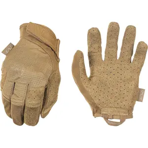 Specialty Vent Tactical Gloves - Ventilated Precision Fit High-Dexterity Field Work Gloves - Touchscreen Compatible & Machine Washable - Large - Coyote Tan