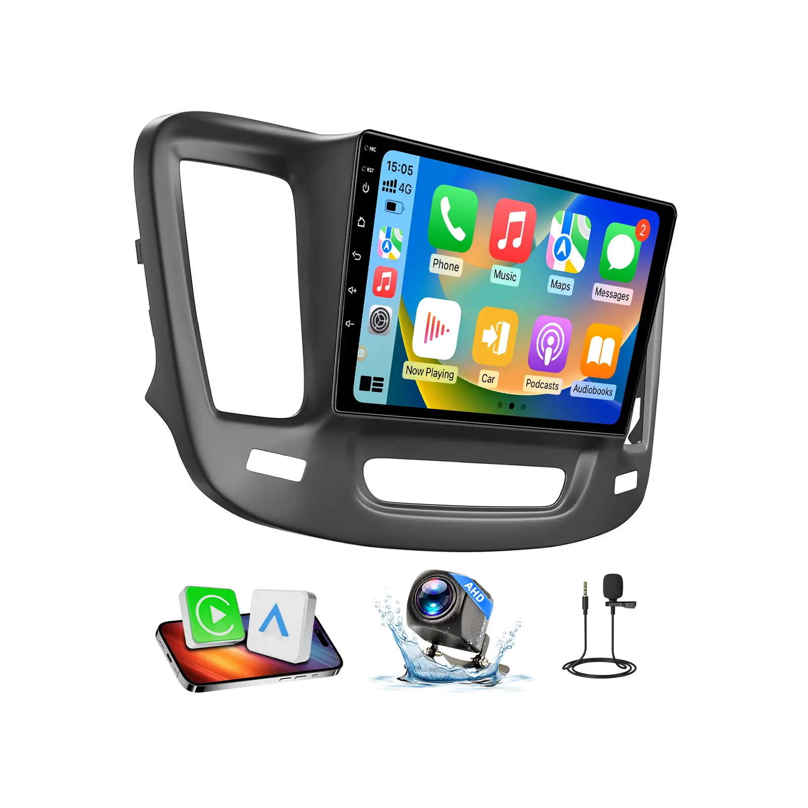 9 Inch Android 13 Car Stereo for Chrysler 200 200C 200S 2015 2016 2017, Touch Screen Head Unit, Wireless Apple CarPlay & Android Auto, GPS Navigation, Bluetooth WiFi FM Radio with Backup Camera