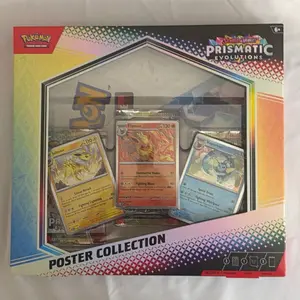 Pokémon Scarlet & Violet Prismatic Evolutions Poster Collection Jolteon Flareon Vaporeon Sealed