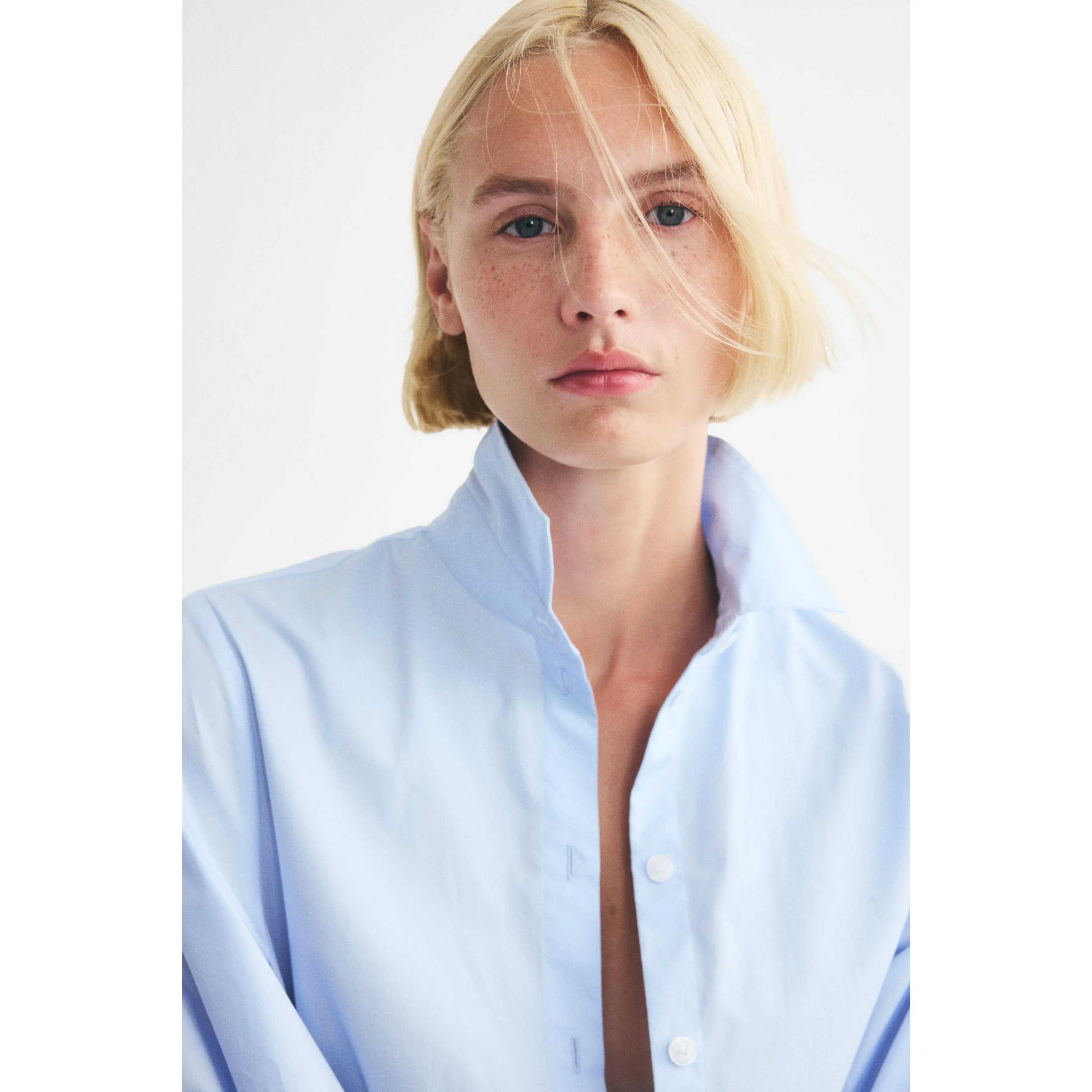 H&M Balloon-sleeved cotton shirt