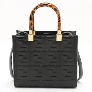 Pre-owned FENDI leather Tote Bags B136. Sunshine 2 way bag