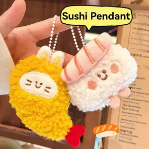 1/6/12 Pcs Cute Food Doll Pendant Plush Sushi Food Play Pendant Backpack Keychain Pendant