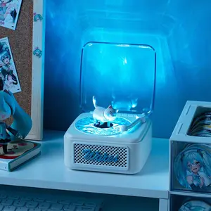 4 in 1 Wireless Speaker, Multifunctional Wireless Speaker, USB Rechargeable Portable Speaker with Ambient Light & Alarm Clock Function, Bluetooth-compatible Speaker for Home, Office, Outdoor, Audio