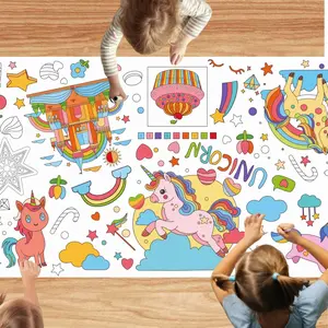 Giant Coloring Poster for Kids Birthday Party Games/Gifts/Toddler Crafts, Jumbo Drawing Paper Tablecloth/Table Cover for Children in Classroom/Family Activities, 30 x 72 Inches, Perfect Birthday, Christmas, Halloween, and Easter Gift for Children