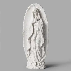 White Our Lady of Guadalupe Statue 9 3/4"