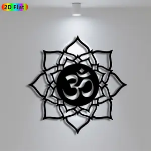 1pc Boho Om Symbol Metal Wall Art, Boho Om Symbol Statue Mural, Iron Craft, Perfect for Living Room, Studio, Indoor/Outdoor Decor, Artistic Metalwork, Intricate Craftsmanship, Housewarming Decor, Ideal Gift for Yoga Enthusiasts