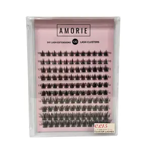Amorie Clusters Cosmetic Makeup Eyelash Extensions, 120pc "CL15" False Lashes for Beauty & Personal Care