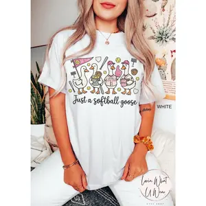 Just A Softball Goose Shirt Funny Softball Goose Tee Gift For Softball Mom Shirt Softball Player Shirt Game Day Softball Top