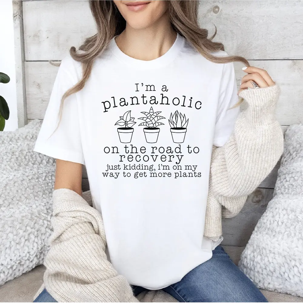 Cute Plantaholic Shirt, Plant Lover T Shirt, Plant Lady Shirt, Funny Gardener Gift, Cute Vegan TShirt, House Plants Shirt, Botanical T-Shirt