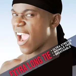 King J Solid Black Durag, 2 Pack with Extra Long Ties - Ultra Stretch, Breathable & Wrinkle Resistant