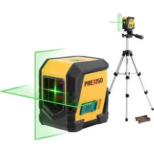 with Tripod, 65Ft Self Leveling Line, Green Line leveler Tool for Pictures, Home Renovation with LED Indicator & 2 AA Batteries (31-1/2 inch Tripod)