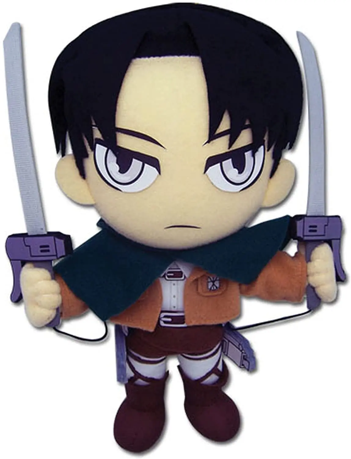 Great Eastern Officially Licensed Attack on Titan Levi Ackerman Plush Toy - 9-in Huggable Collectible Soft Stuffed Doll, 6"l x 3"w x 9"h
