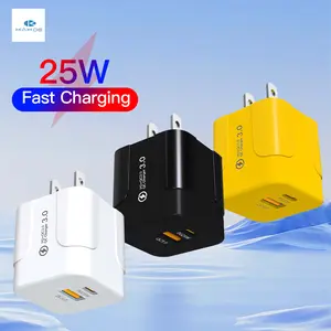 KAXOE 25W USB + USB C  Fast Charging Phone Charger Adapter USB C Phone Charger PD Type-C Charger USB Wall Phone Charger for iPhone 11 12 13 14 15 16 17 Pro Max for Samsung Phone