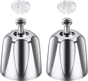 2 count Shower Knob Replacement, Compatible with Price Pfister Verve and Bathtub Shower Faucet Handle, Include 1 Hot and 1 Cold Shower knobs and 2 Screws (Polished Chrome)