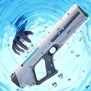 Automatic Fill Electric Water Gun with LED Light Show, Pulse Spray, 40 Feet Range, USB Rechargeable, Large Capacity, Suitable for Kids and Adults