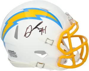 Quentin Johnston Los Angeles Chargers Autographed Riddell Speed Mini Helmet - Fanatics Authentic Certified