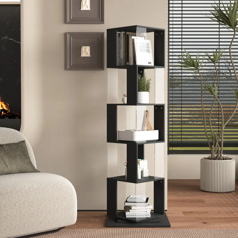 Black + Particle Board+5 tier
