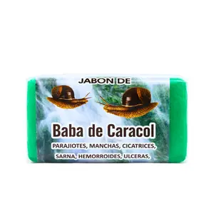 Plantimex Snail Extract Baba de Caracol 100g Alcohol-Free Solid Soap Bar - Gentle Glycerin Facial Cleanser, Hydrating Moisturizer for All Skin Types, Soothing Body Care Daily Cleanser