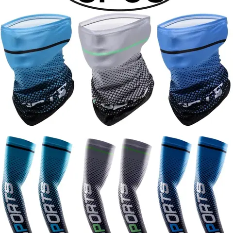 6Pcs-Summer Thin Sun Protection Arm Sleeves, UV Protection Outdoor Sports Cycling, Unisex Sporty Plain Design, All Seasons