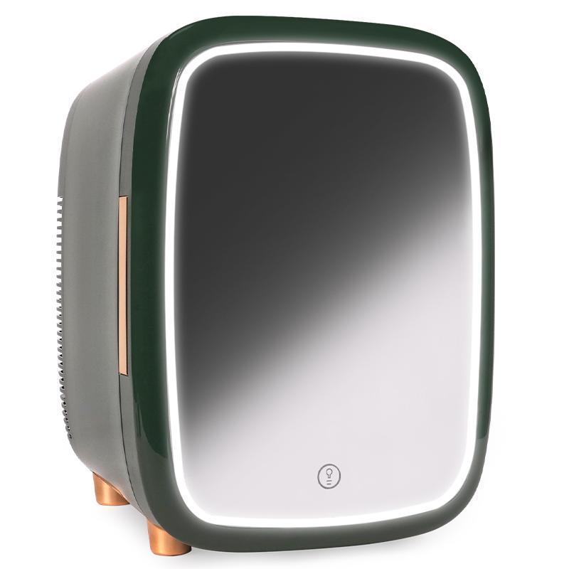 iceBLUE 12L/15 Cans Skincare Mini Fridge with 3-Mode Dimmable LED Light Mirror Low Noise Portable Design for Drinks Makeup Dorm Cooler & Warmer Black skincare mini  brands  fridge Beauty Refrigerator minifridge hack