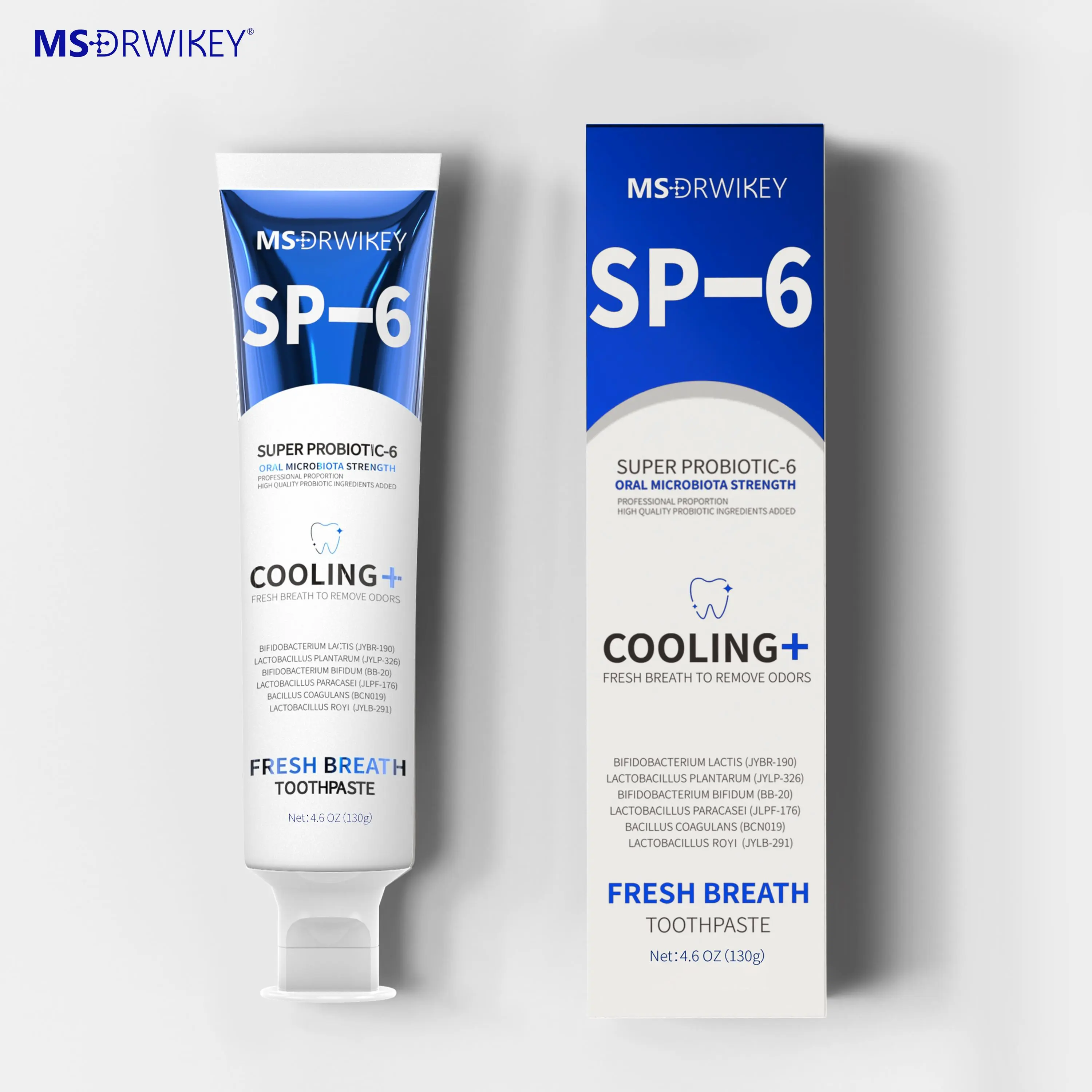 MSDRWIKEY Fresh Breath Toothpaste | Probiotics & Mint Extract | Long-Lasting Freshness & Oral Balance