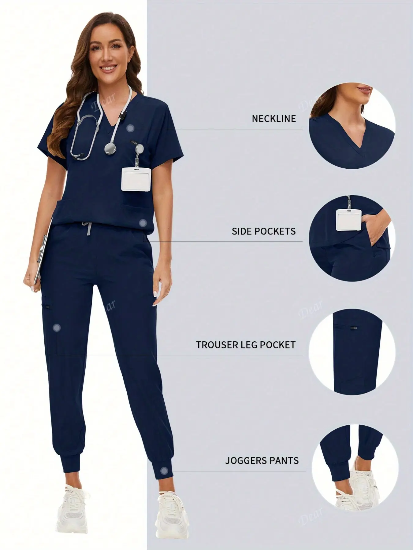 Summer Uniforms Woman Scrub Set Nurse Beauty Salon Workwear Clinical Scrubs Top Pants Sets Spa Doctor Nursing Clinical Suit