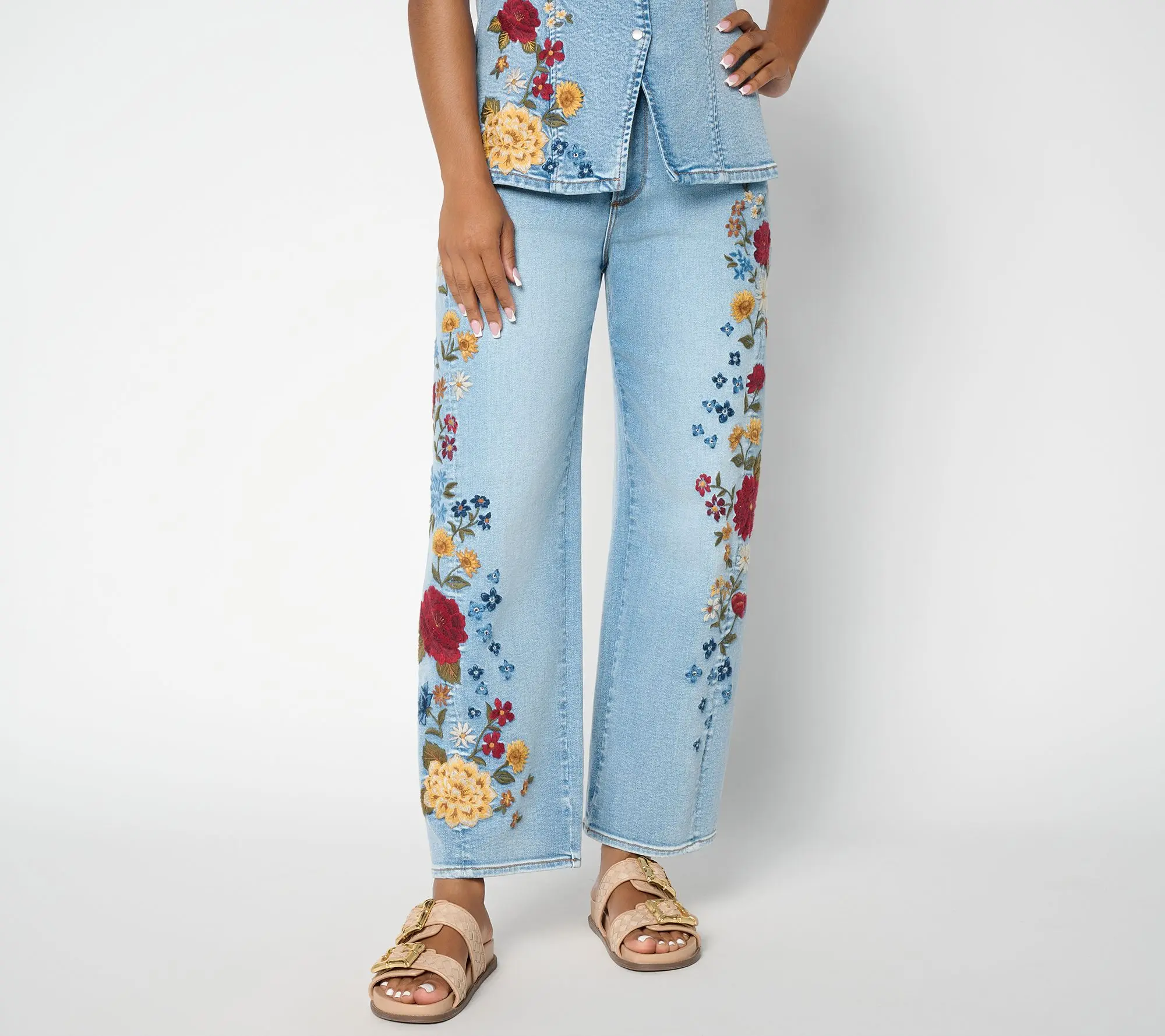 Driftwood Lucy Embroidered Barrel Jean Bloomful