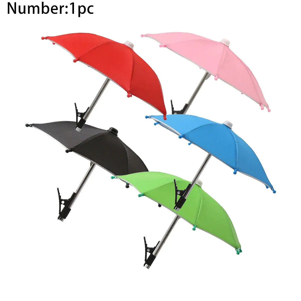 Cute Mini Umbrella with Clip, Phone Sunshade Umbrella, Cycling Sun Protection, Decorative Toy Umbrella, Small Ornament, Lightweight Umbrella, Whimsical Umbrella, Portable Pocket Umbrella