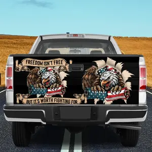 Eagle US Flag Truck Tailgate Wrap – Eagle Flag Tailgate Wrap, US Flag Eagle Tailgate Cover, Patriotic Eagle Tailgate Wrap, American Flag Tailgate Wrap, Bald Eagle Truck Tailgate Graphic