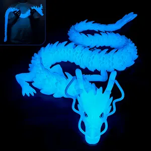 40inch Super Large 3D Printed Dragon,Bigger Fidget Crystal Dragon Toys,3D Printed Stuff Animals Toys,Articulated Dragon for Home Office Desk Wall Decor